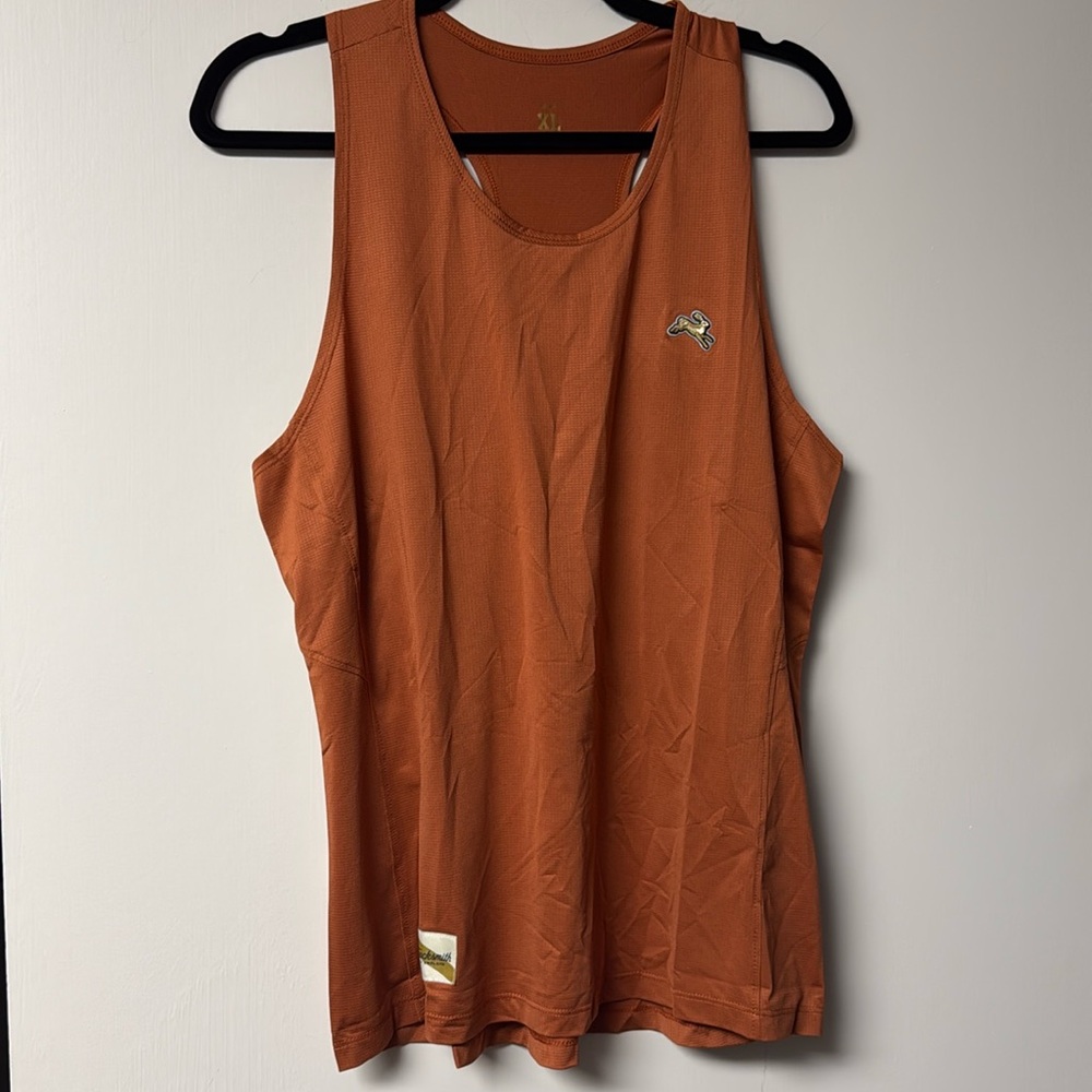 Tracksmith Orange Relaxed Tank Top
